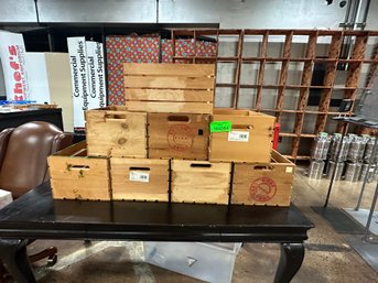 Lot Of 8 Wood Crates 18' X 12.5' X 9.5'