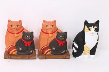 Department 56 Classical Cats Aileen And Cats Book Ends - New Old Stock