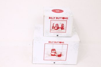 Department 56 Pair Of Billy Buttons Porcelain Hand Painted Accessories - New Old Stock