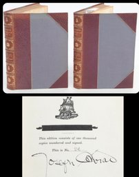 1927 JOSEPH CONRAD LIFE AND LETTERS By G. JEAN- AUBRY ,  Two Volumes Numbered And Signed