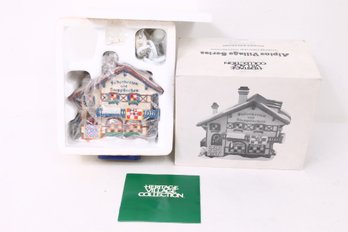 Department 56 Alpine Village Series ' Federbetten & Steppdecken ' Hand Painted Lighted House - New Old Stock