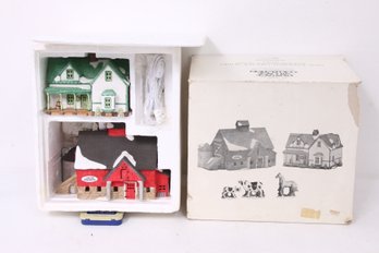 Department 56 Heritage Village Collection New England Series - Jacob Adams Farmhouse And Barn - New Old Stock