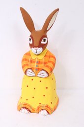 Rare Department 56 Paper Mache Ms Peter Cottontail Rabbit Easter Bunny 23' Tall
