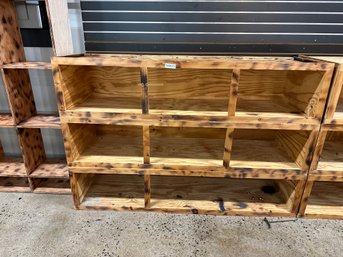 Lot Of 3 Wood Store Display Shelfs