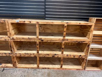 Lot Of 3 Wood Store Display Shelfs