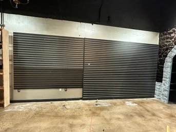 20 X 8 Section Of Black Slat Wall With Metal Insert