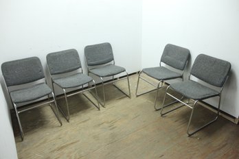 5 Pre-Owned Stack-Able Office Waiting Room Chairs