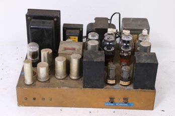 Vintage Tube Amplifier Home Build With Peerless 16458 Transformer And Many Other Valuable Transformers, Tubes