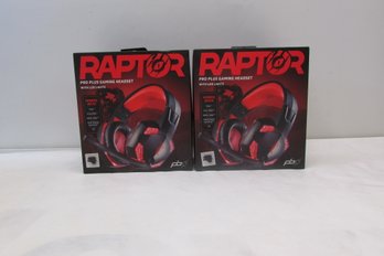 Raptor Pro Plus Gaming Headset Lot Of 2