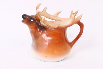 Antique Royal Bayreuth Bavaria Porcelain Figural Elk Or Moose Creamer