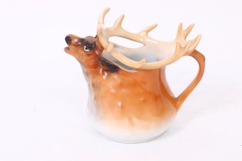 Antique Royal Bayreuth Bavaria Porcelain Figural Elk Or Moose Creamer