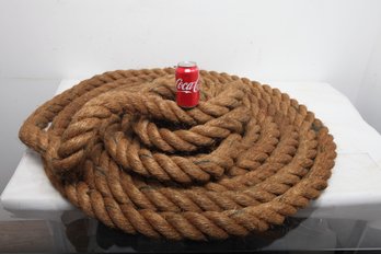 3 Inches Thick Hemp Rope 55 Ft Long