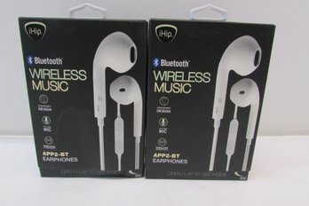 IHip Wirelesss Bluetooth Music Ear Buds Lot Of 2