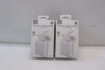 Truly Wire Free Earbuds With Charging Case Lot Of 2