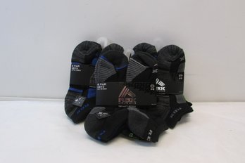 RBX Men's No Show Multi Colored  Socks 10-13 3 Pkgs Of 6