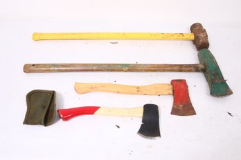 Group Of Axes And Ludell 8lbs Sledge Hammer