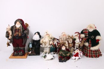 Group Of Christmas Santa Decorative Figures