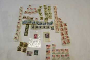 Postage Stamp Lot Including 3 Cent Liberty 2 Sided Error And 4 Cent Lincoln
