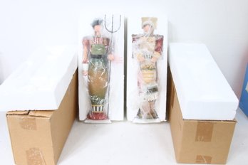 Department 56 Pair Of American Gothic Settlers Figurines Dolls - New Old Stock