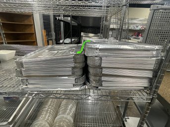 Large Lot Of Aluminum Full Size Pan Covers