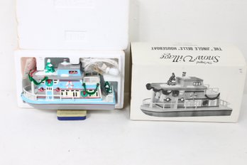Department 56 The Snow Village The Jingle Belle Houseboat - New Old Stock