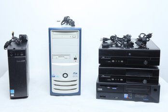 5- Pre-owned Computer Towers, Lenova, IBM, Paterson Etc.