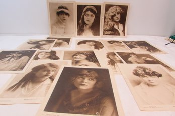 Antique Silent Film Stars Head Shots