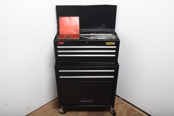 Stanly Rolling Tool Box With Matching Upper Box & Contents