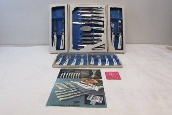 Vintage Lifetime Cutlery 19 Pc Set With 4 Extras Cornflower