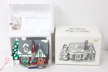 Department 56 The Original Snow Village ' Oak Grove Tudor ' Building Hand Painted Lighted - New Old Stock