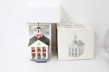 Department 56 The Original Snow Village ' Colonial Church ' Building Hand Painted Lighted - New Old Stock