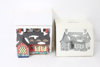 Department 56 The Original Snow Village ' Stonehurst House ' Building Hand Painted Lighted - New Old Stock