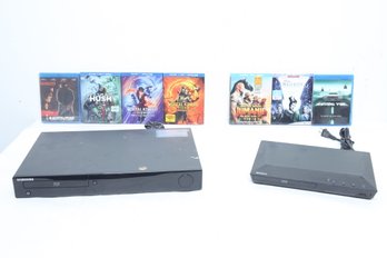 Samsung & Sony Blu-Ray Players With 7 Blu-Ray Movies