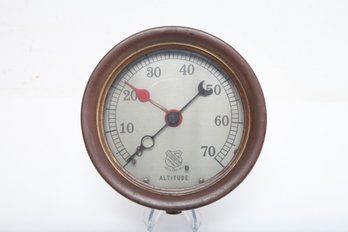 Antique Ashcroft Mfg.co Altitude Gauge ~ Steampunk/decor Piece