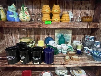 Large Group Of Dishes, Mugs, Candles, Jars And Much More