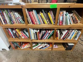 Large Lot Of Cook Books With Shelves #2