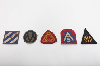 5 World War II Military Patches