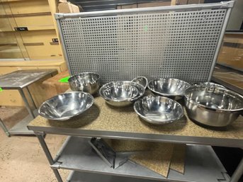 Large Group Of Used Stainless Steel Bowls