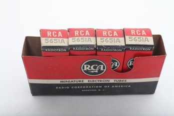 4 Vintage N.o.S. RCA 5651A Vacuum Tubes In Original Boxes & Matching Date Codes!!