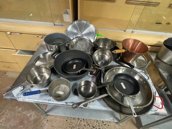 Large Group Of Used Pots And Pans