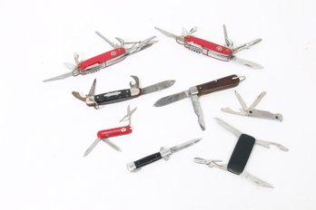 Group Of Vintage Pocket Knives From Colonial, Victorinox & More