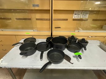 Group Of Used Swiss Diamond Pots And Pans