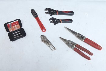 Grouping Of Craftsmen Hand Tools: Adjustable Wrenches, Needle Nose Pliers, Etc.