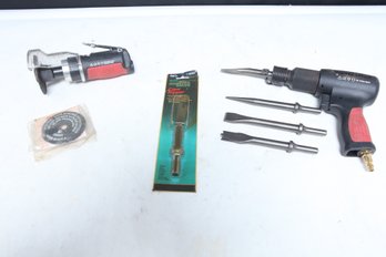 Mixed Craftsmen Air Hammer & Cutoff Tool W/Misc Bits