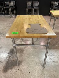 John Boos Maple Top Bar Table With Stainless Legs 30' X 48'