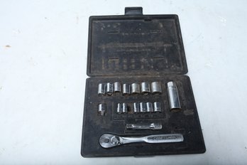 Vintage Sears Craftsman 1/4 & 3/8 Drive Socket Wrench Set