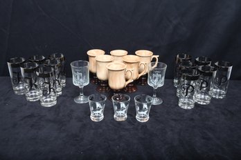 Mixed Grouping Of Mugs & Glasses