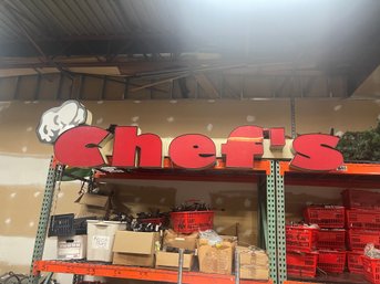 Large Chef's Out Door Light Up Sign