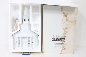 Department 56 Winter Silhouette - Cathedral Facade - White Porcelain New Old Stock