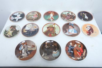 13 Norman Rockwell Collector Dishes